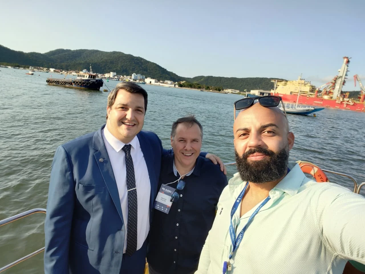 Presidente em exercício do Crea-SP visita o Porto de Santos e encontra lideranças locais